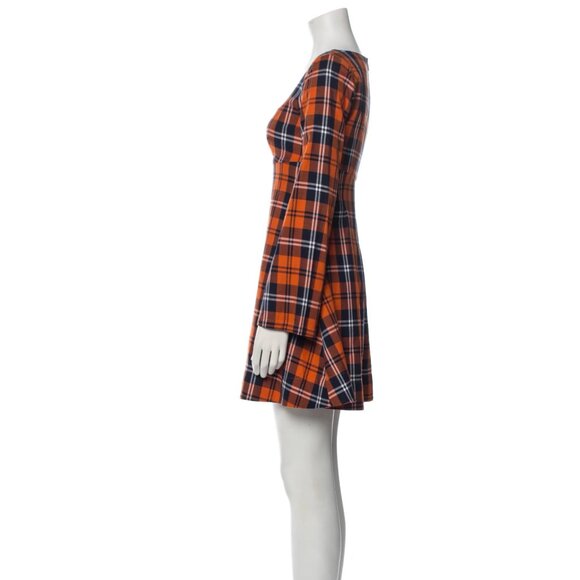 STAUD Plaid Print Mini Dress Size: XS | US 2 Wells - Picture 3 of 3